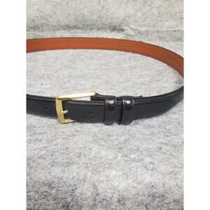 Arden Leather Men's 40 Black Leather Belt Solid Brass Square Buckle